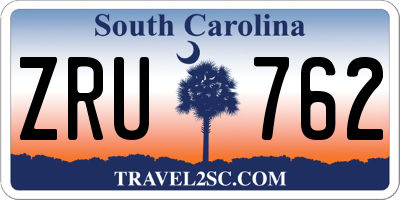 SC license plate ZRU762