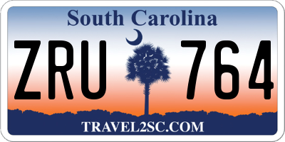 SC license plate ZRU764