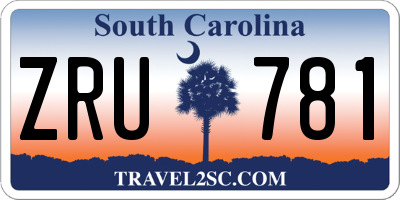 SC license plate ZRU781