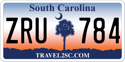 SC license plate ZRU784