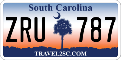 SC license plate ZRU787