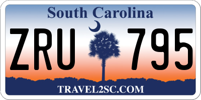 SC license plate ZRU795