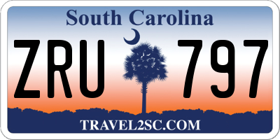 SC license plate ZRU797