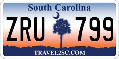 SC license plate ZRU799