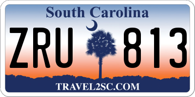 SC license plate ZRU813