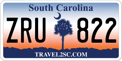 SC license plate ZRU822