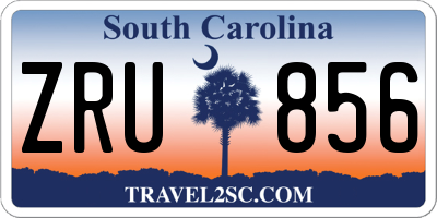 SC license plate ZRU856