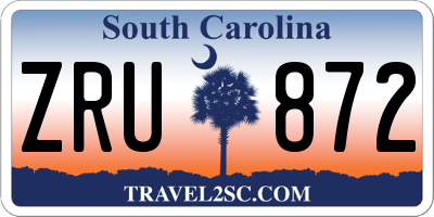 SC license plate ZRU872