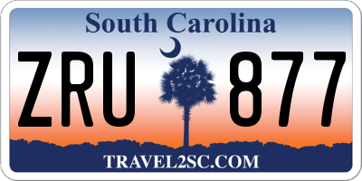 SC license plate ZRU877