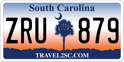 SC license plate ZRU879