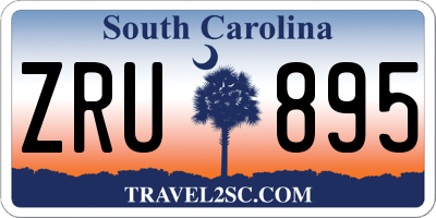 SC license plate ZRU895