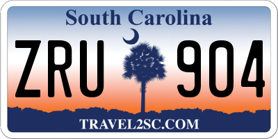 SC license plate ZRU904