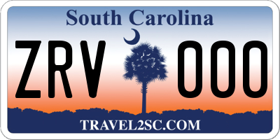 SC license plate ZRV000