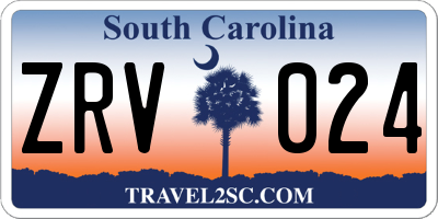 SC license plate ZRV024