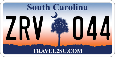 SC license plate ZRV044