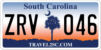 SC license plate ZRV046