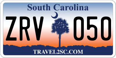 SC license plate ZRV050
