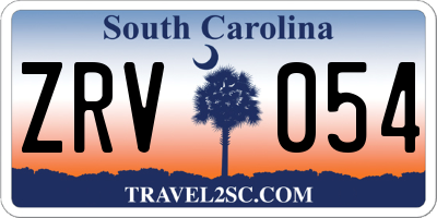 SC license plate ZRV054
