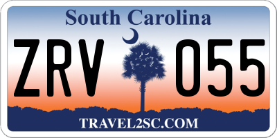 SC license plate ZRV055
