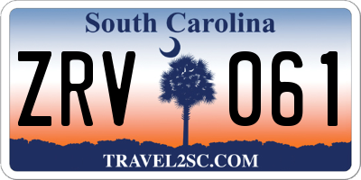 SC license plate ZRV061