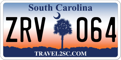 SC license plate ZRV064
