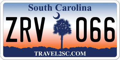 SC license plate ZRV066