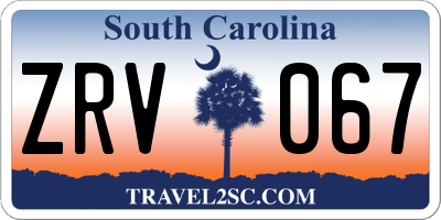 SC license plate ZRV067