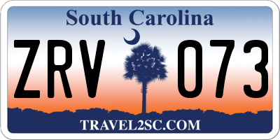 SC license plate ZRV073
