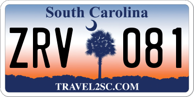 SC license plate ZRV081