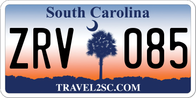 SC license plate ZRV085