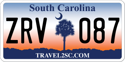 SC license plate ZRV087