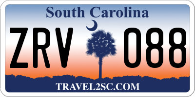SC license plate ZRV088