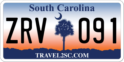 SC license plate ZRV091