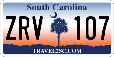 SC license plate ZRV107