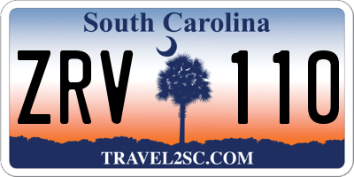 SC license plate ZRV110