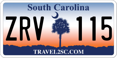 SC license plate ZRV115