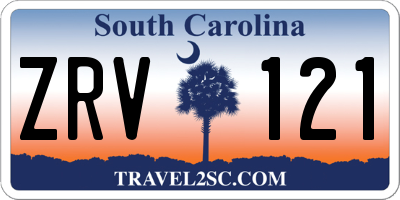SC license plate ZRV121