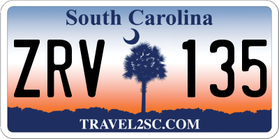 SC license plate ZRV135
