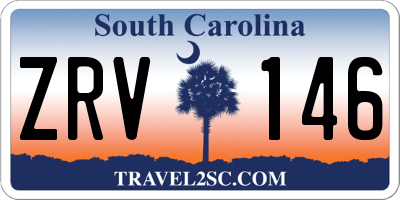 SC license plate ZRV146