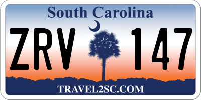 SC license plate ZRV147