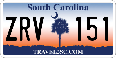 SC license plate ZRV151
