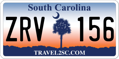 SC license plate ZRV156