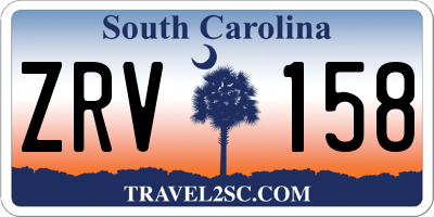 SC license plate ZRV158
