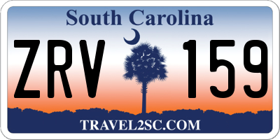 SC license plate ZRV159