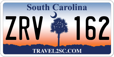 SC license plate ZRV162