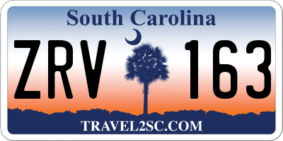 SC license plate ZRV163