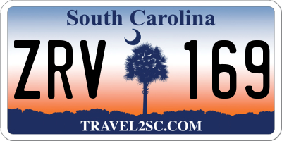 SC license plate ZRV169