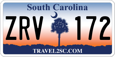 SC license plate ZRV172