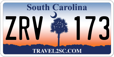 SC license plate ZRV173