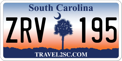 SC license plate ZRV195